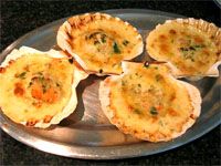 receta de Vieiras gratinadas