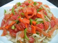 receta de Ensalada de fettuccine con salmn