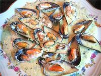 receta de Mejillones a la salsa de yogur