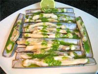 receta de Navajas en salsa verde