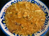 receta de Arroz con sepia y coliflor