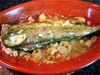 receta de Pescadilla con patatas y puerro