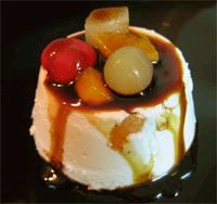 receta de Flan de yogur con frutas