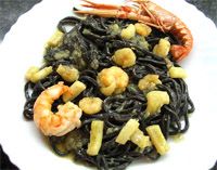 receta de Tallarines al Nero di seppia