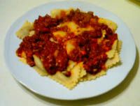 receta de Raviolis con salsa de tomate