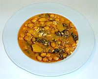 receta de Garbanzos con Bacalao