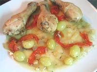 receta de Pollo con uvas II