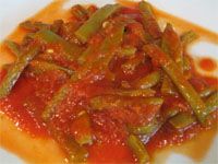 receta de Judías verdes con tomate y anchoas