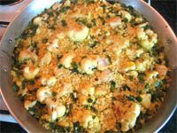 receta de Paella de col y bacalao
