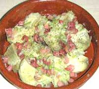 receta de Alcachofas con jamn