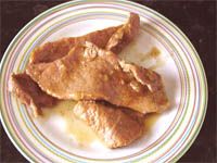 receta de Filetes de Cerdo con salsa de cebolla 