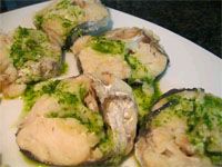 receta de Merluza al vapor con salsa verde (Chef 2100)