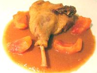 receta de Confit de pato en salsa de ciruela