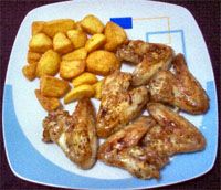 receta de Alitas de pollo adobadas al horno