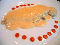 receta de Lenguado con bechamel de tomate