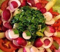 receta de Ensalada de berros con rabanitos