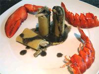 receta de Paccheris con calamar en su tinta y bogavante