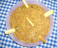 receta de Lentejas posaderas