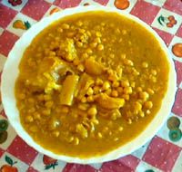 receta de Garbanzos con patas de ternera