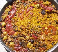 receta de Paella de habas