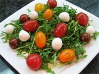 receta de Ensalada de rcula y remix de tomates