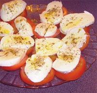 receta de Tomates a la mozzarela