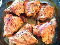 receta de Contramuslos de pollo al horno