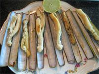 receta de Navajas a la plancha