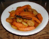receta de Batatas con orejones en almíbar