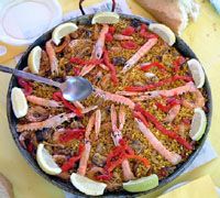 receta de Paella de marisco gallego