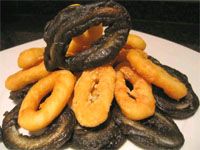 receta de Blanco y negro de calamar a la romana