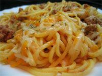 receta de Espaguetis con carne y tomate (Chef 2100)