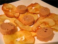 receta de Mi-cuit de foie con chips de manzana