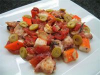 receta de Ensalada con pulpo