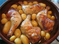 receta de Pollo al horno con patatas