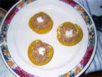 receta de Melocotones rellenos de atn 