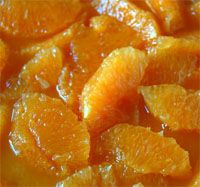 receta de Naranjas confitadas