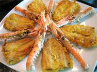 receta de Sardinas en tempura con cigalas a la plancha