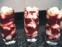 receta de Vasitos de picotas y mascarpone 