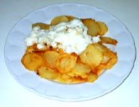 receta de Patatas con crema de  huevos