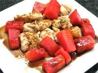 receta de Pollo con sandia frita