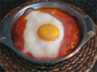 receta de Huevo en cazuela con sobrasada